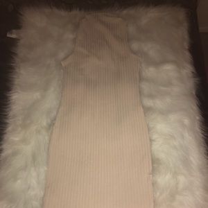 Long tight nude dress